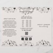 Modern QR Code Botanical Blush Photos Brouchure (Vorderseite)