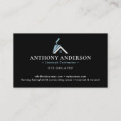 Modern QR Code Contractor/Construction Visitenkarte (Vorderseite)