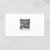 Modern QR Code Handwriting Script Sleek Business Visitenkarte (Rückseite)