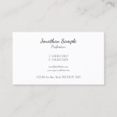 Modern QR Code Handwriting Script Sleek Business Visitenkarte (Vorderseite)