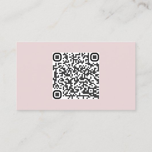 Modern QR Code Minimalist Wedding Enclosure Card Visitenkarte (Rückseite)