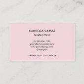 Modern QR Code Pink Logo Business Card Visitenkarte (Rückseite)