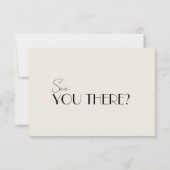 Modern QR Code Retro French Whimsical Wedding RSVP Karte (Rückseite)