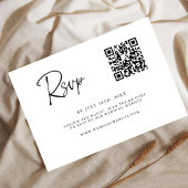 Modern QR Code RSVP Card | Fine Line Script Save The Date