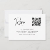 Modern QR Code RSVP Card | Fine Line Script Save The Date (Vorderseite)