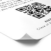 Modern QR-Code-Spendenschild für Hochschulförderfo Poster (Ecke)