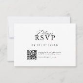 Modern QR Code Website RSVP Card Save The Date (Vorderseite)