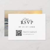 Modern QR Code Website RSVP Card Save The Date (Vorne/Hinten)