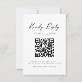 Modern QR Code Website RSVP Card Save The Date (Vorderseite)