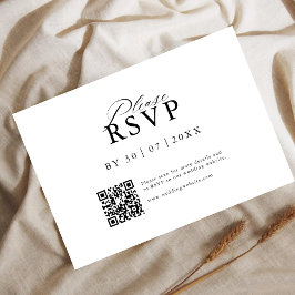 Modern QR Code Website RSVP Card Save The Date
