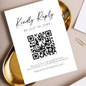 Modern QR Code Website RSVP Card Save The Date