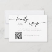 Modern QR Code Website RSVP Card Save The Date (Vorderseite)