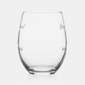 Modern QR Code Wedding Favor Stemless Wine Glass Weinglas Ohne Stiel (Rechts)