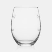 Modern QR Code Wedding Favor Stemless Wine Glass Weinglas Ohne Stiel (Links)