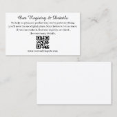 Modern QR Code Wedding Registry and RSVP  Begleitkarte (Vorne/Hinten)