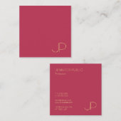 Modern Quadratische Visitenkarte (Vorne/Hinten)