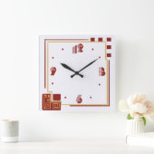 Modern Quadratische Wanduhr (Zuhause)