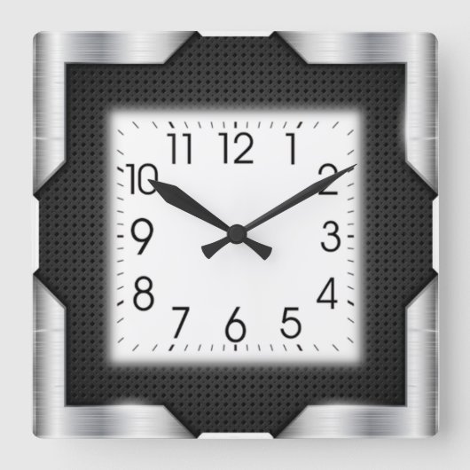 Modern Quadratische Wanduhr (Vorderseite)