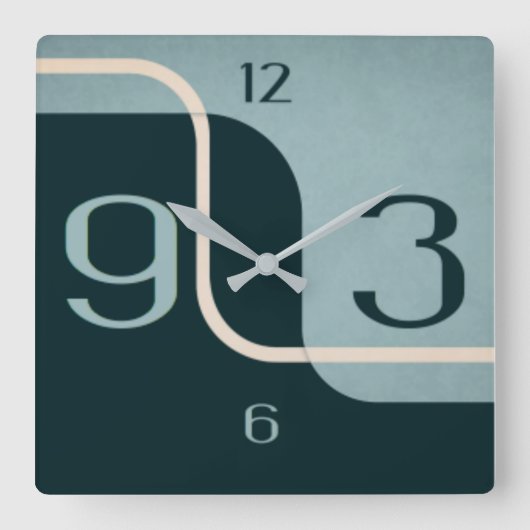 Modern Quadratische Wanduhr (Vorderseite)