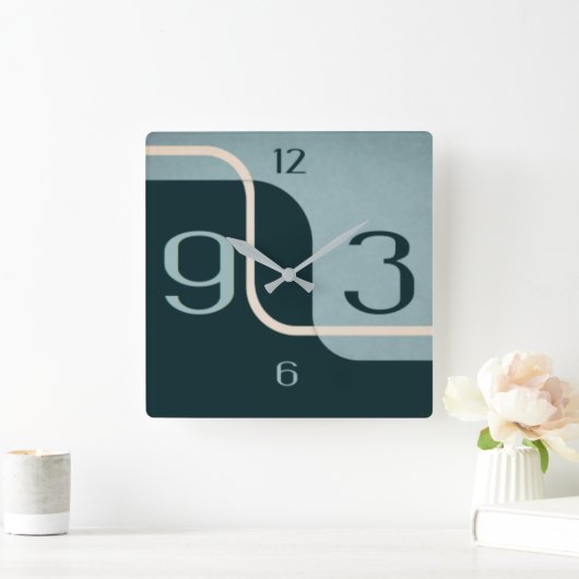 Modern Quadratische Wanduhr (Zuhause)