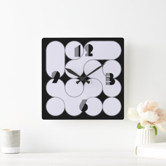 Modern Quadratische Wanduhr (Zuhause)