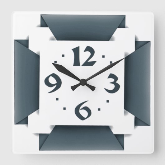 Modern Quadratische Wanduhr (Vorderseite)