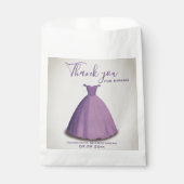 Modern Quinceañera mis quince danke Geschenktütchen (Vorderseite)