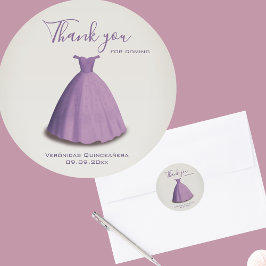 Modern Quinçeañera mis quince vielen Dank Runder Aufkleber