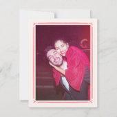 Modern Quirky Retro Hand Drawn Cupid Photo Wedding Save The Date (Rückseite)