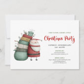 Modern Quirky Santa Hand Drawn Holiday Invitation Einladung (Vorderseite)