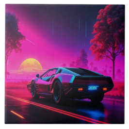 Modern race car art aesthetic automotive decor fliese