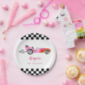 Modern Race Car Girl Geburtstagsparty Pappteller (Party)