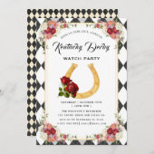 Modern Race Horse Derby Party Equestrian Einladung (Vorne/Hinten)