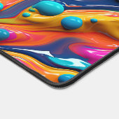 Modern Rainbow Abstract Paint Monogram Schreibtischunterlage (Ecke)