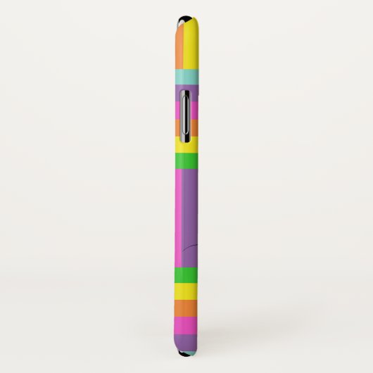 Modern Rainbow Abstrakt Script Name Monogram Case-Mate iPhone Hülle (Hinten/Rechts)