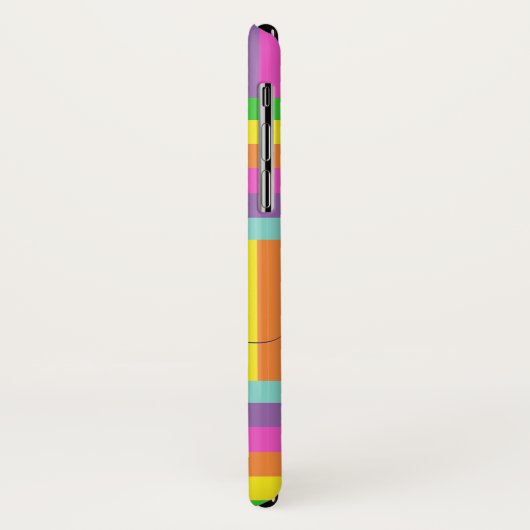 Modern Rainbow Abstrakt Script Name Monogram Case-Mate iPhone Hülle (Hinten/Links)