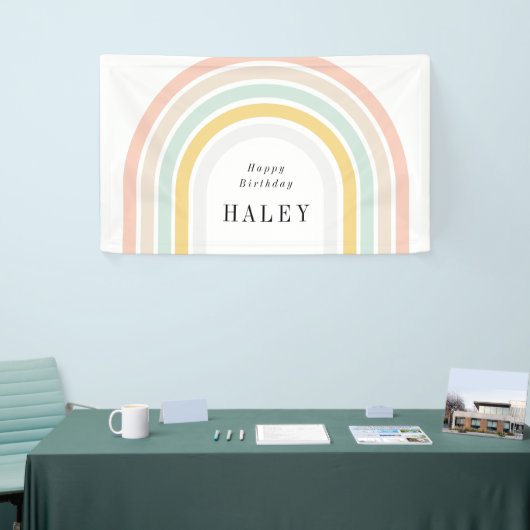 Modern Rainbow Birthday Banner (Messeveranstaltung)