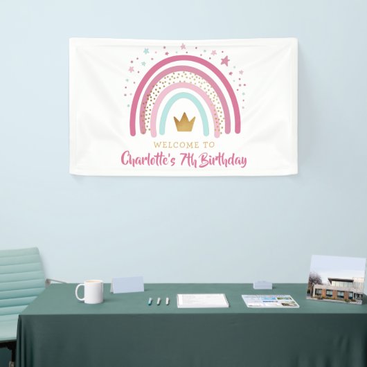 Modern Rainbow Birthday Banner (Messeveranstaltung)