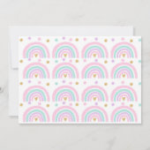 Modern Rainbow Birthday Einladung (Rückseite)