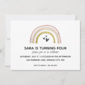 Modern Rainbow Birthday Einladung (Vorderseite)