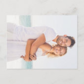 Modern Rainbow Confetti Save the Date Ankündigungspostkarte (Rückseite)