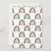 Modern Rainbow Erster Geburtstag Einladung (Rückseite)