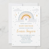 Modern Rainbow Invitation Baby Shower Einladung (Vorderseite)