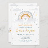 Modern Rainbow Invitation Baby Shower Einladung (Vorne/Hinten)