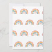 Modern Rainbow Invitation Birthday Einladung (Rückseite)