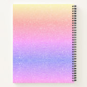 Modern Rainbow Ombre Glitzer Name Sketchbook Notizblock (Rückseite)
