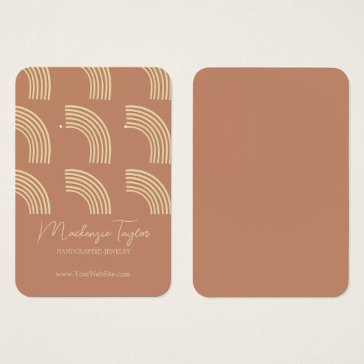 Modern Rainbow Personalisiert Earring Display Card (Vorne & Hinten)