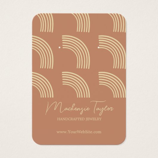 Modern Rainbow Personalisiert Earring Display Card (Vorderseite)