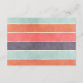 Modern Rainbow Stripes Word of Advice Cards Hinweiskarte (Rückseite)