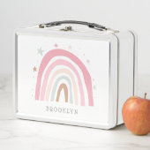 Modern Rainbow Whimsical Girls Metall Brotdose (Beispiel)